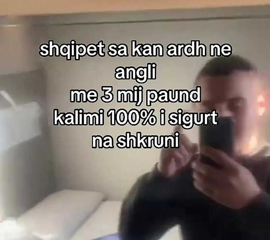The caption, in Albanian, claimed the ‘100% guaranteed’ to succeed The caption, in Albanian, claimed the '100% guaranteed' to succeed